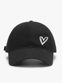 1 件男女通用心形印花可调节棒球帽，户外防晒休闲帽，适合春秋旅行、海滩度假、Y2K 风格年轻男士