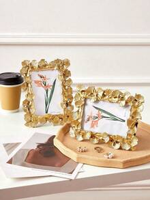 1 khung ảnh nhựa mạ vàng kiểu cổ điển, phông nền chụp ảnh phong cách Châu Âu, đạo cụ chụp ảnh, vật trang trí bàn làm việc, vật trang trí tường, vật trang trí nhà cửa và khung trưng bày ảnh (Không bao gồm ảnh) - Vàng - Xem 2