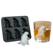 Dinosaur Ice Cube Mold, 6-Cavity Silicone Ice Tray, Fun Dinosaur Shape Ice Maker For Parties And Cocktails, Easy To Fill And Release