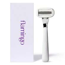 Flamingo Razors For Women, 1 Women' Razor Handle (Chrome), 5 Blade Razor For Women With Aloe And Shea Butter Glide Strips - 1個手柄+1個刀片 - 查看 1