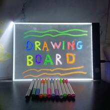 1 pièce Tablette de traçage à LED pour dessin de jouet pour enfants, pad d'écriture réglable en luminosité pour l'apprentissage, l'éducation et les jeux