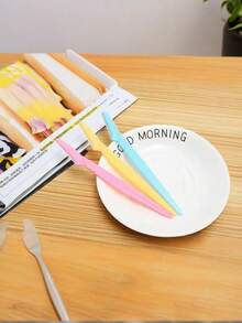 New Eyebrow Shaping Knife Set: Safety Macro Eyebrow Shaping Knife, Straight Handle Eyebrow Shaving Knife, Hair Shaving Knife, Student Eyebrow Scissors, Eyebrow Shaping Tools