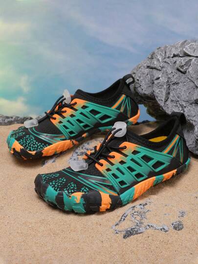 Unisex Breathable Adjustable Strap Quick Drying Water Shoes, Suitable For Beach, Water Activities, Fitness And Sports