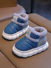 1 Pair Kids Fuzzy Slippers, Boys & Girls, Autumn/Winter Indoor Warm ...