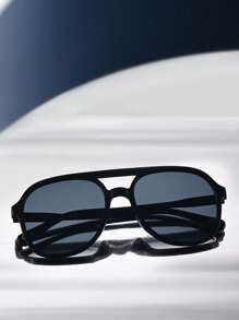 1 par de gafas de moda con marco de piloto retro punk unisex, adecuadas para salidas, viajes, accesorios de verano, estilo deportivo, conducción, festivales, playa, festival de música electrónica, vacaciones, atuendo elegante, accesorio de estilo callejero, atmósfera festiva, deportes, fiestas, actividades al aire libre, pesca, días festivos,