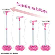 吉他和麦克风套装，可调节高度麦克风（带支架），卡拉 OK 套装礼物 - 彩色 - 查看 7