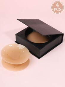 女士透气乳贴，精美礼盒装，隐形无缝，防水防汗，花瓣状，无肩带胸罩，自粘式乳贴，透气，可重复使用，节日礼物，适合女友、伴侣，适用于婚纱、泳衣、连衣裙、比基尼、露背装、运动胸罩配件 - 彩色 - 查看 7