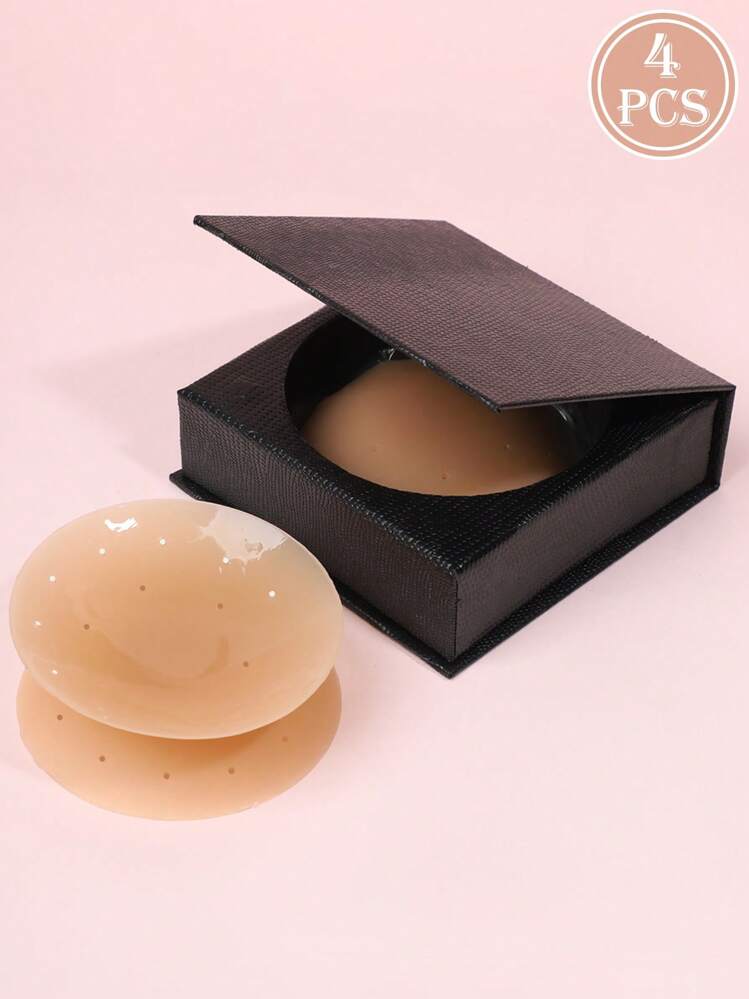 Andningsbara bröstvårtskydd för kvinnor i elegant presentask, osynliga och sömlösa, vattentäta och svettåliga, bröstblad, axelbandslös BH, självhäftande tygbitar, andningsbara, återanvändbara, julklapp, till flickvän, partner, lämplig för bröllopsklänning, baddräkt, klänning, bikini, rygglösa outfits, sport-BH-tillbehör - Multifärgad - Visa 6