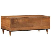 Couchtisch 100x54x40 cm Massivholz Mango - Braun - Übersicht 3