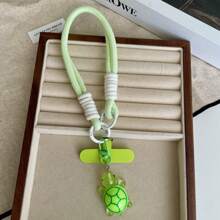 Cordón de muñeca para teléfono móvil con diseño de tortuga marina, correa de teléfono móvil con cuerda adorable, colgante de teléfono desmontable, se ajusta a fundas universales de teléfono, DIY, para mujeres y hombres, correa de mano portátil antideslizante, llavero