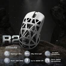 ATTACK SHARK Magnesium Alloy PAW3950 Gaming Mouse 8K,45g Magnesium Alloy SUPERLIGHT Mouse, PixArt PAW3950 Gaming Sensor, 8000Hz Wireless Polling Rate, 6 Adjustable DPI Up To 42000, BT/2.4G Wireless/Wired
