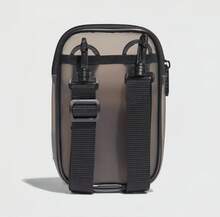 Adidas NEO男女同款單肩包休閒笑臉果凍半透明手機包小包斜挎包17.5*11*2.5cm