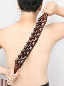 1pc 37-Bead 3-Row Massage Roller, Full Body Massage, Meridian Massage, Back Scraping Gua Sha, Salon Back Massage, Muscle Scraping Gua Sha Massage Stick - Multicolor - View 5