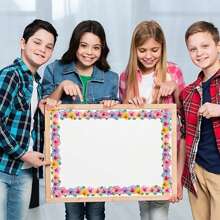 59 英尺热带芙蓉花公告栏边框、教室装饰、教师学校用品、教室办公室墙面装饰、夏威夷花卉派对装饰