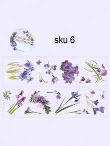 1 Roll/6 Rolls, Butterfly Flower Pattern Stickers, Personalized PET Waterproof Stickers-DIY Handbook Flower Landscaping Lace Sticker Rolls, 2 Meters/78 Inches Per Roll, Decorative Stickers For Back-To-School School School Stationery And Gift Wrapping,School Supplies,Back To School - Multicolor - View 18