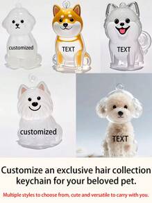 1Pc个性定制猫狗毛宠物收纳盒钥匙扣吊坠包，定制名字文字，猫狗毛收纳胶囊钥匙扣吊坠包系列隐藏式猫狗毛包，留住猫狗带给我们的专属回忆，适合送给家人、朋友、女朋友、爸爸、妈妈、孩子、男朋友、女朋友、她、他