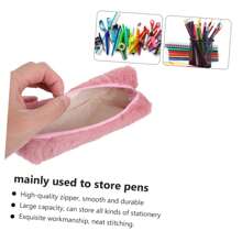 Niestandardowy haftowany jednolity kolor uroczy piórnik, prosty organizer na artykuły piśmiennicze o dużej pojemności, przenośny woreczek do przechowywania z zamkiem błyskawicznym, minimalistyczna torba na przybory szkolne i biurowe, na powrót do szkoły, prezent, do codziennego użytku