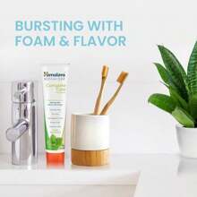 Himalaya Botanique Complete Care Toothpaste, Herbal, Mint Flavor, Fights Plaque, Freshens Breath, Fluoride Free, No Artificial Flavors, SLS Free, Cruelty Free, Foaming, 529 Oz, 1 Pack