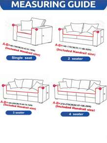 1pc Stretch Sofa Cover With Leaf Pattern - Machine Washable, Non-Slip Couch Protector For Living Room, Fits Single To Four-Seater Sofas, White Textured Fabric For All Seasons, Living Room Essentials | Minimalist Sofa Cover | Snug Fit Cover, Couch Covers For Sofa - Dark Grey - View 2