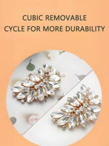 High-Heeled Shoes Decorative Accessories Shoe Accessories Wedding Shoes Accessories Shoe Buckle Removable Shoe Flower Rhinestone Shoe Clip Women's Versatile Shoe Buckle Boutique Accessories Shoe Buckle