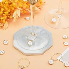 52pcs Wine Glass Charms, Wine Glass Identification Pendant, Beverage Markers For Wine Glasses, Wine Tasting, Cocktail, Champagne Party Decor, Home Gathering Gifts