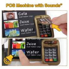 Pretend Play Coffee Shop Set With Cash Register And Pizza STEM Toy - Multicolor - View 4