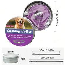 1/2件 56/72厘米 镇静舒缓信息素项圈 狗猫尺寸可调节 跳蚤蜱虫驱蚊项圈 小狗大型犬项圈 犬用项圈 猫用项圈（非药物 不能代替镇静剂） - 黑色 - 查看 3