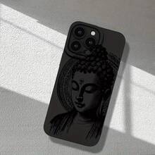 Funda de Teléfono con Patrón de Buda Textura Mate de Alta Gama Nueva  Caliente Protección Completa de Cámara Antigolpes Antihuellas Compatible con 16/15/14/13/12/11/X/XR/XS/8//SE Mini Plus Pro Serie Adecuada para Regalar a Familiares y Amigos - Colores mixtos - Ver 7