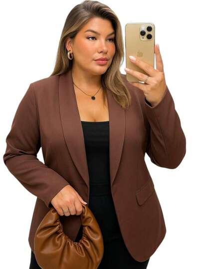 Blazer Alfaiataria Plus Size Elegância