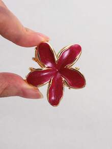 3个锌合金珐琅百合花发夹，可爱女孩夏季海滩度假发夹，雏菊优雅发夹，女士半包式发夹，发爪，仙女发夹（随机款式纸板），秋冬季时尚发夹配饰 - 查看 8