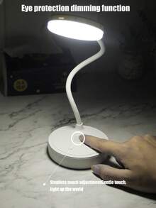 可usb充電的led桌燈,帶有三級亮度調節,可在白光/中性光/暖光模式之間切換,設有小夜燈功能,可保護眼睛 - 白色 - 查看 4