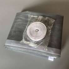 自黏式隱形蚊窗紗，耐撕裂高透氣網布，免工具 DIY 安裝，可拆卸可水洗，無化學物理防護，阻隔蚊子、蒼蠅與夏季昆蟲，適用於居家窗戶 - 灰紗白邊 - 查看 11