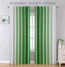 MIUCO Blackout Curtains & Drapes For Bedroom Living Room 84 Inches Long Purple And White Room Darkening Ombre Curtains Rod Pocket & Back Tab Curtains Thermal Insulated Light Blocking 2 Panels Set-FUNALING - 綠色 - 查看 2