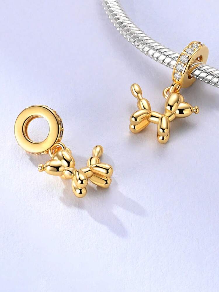 STYFNE 1 件美式闪光串珠太阳、童话时钟、仙境兔子、老虎机串珠吊坠，适合 DIY 手链、珠宝制作、女士礼物 - 彩色 - 查看 16