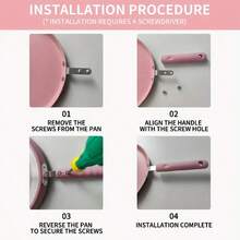 1 buah Wajan Pancake Warna Pink, Wajan Penggorengan Datar Anti Lengket dari Paduan Aluminium, Cocok untuk Kompor Gas & Induksi, untuk Sarapan, Omelet, dan Crepes - Berwarna merah muda - View 8