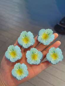 Hair Clips Claw Clips 6Pcs Mini College Style Hair Clip: Mini Small Petal-Shaped Hair Clip For Curls. Hawaiian Hair Clip For Thick Hair. 1.57 Inches Long. Perfect For A Lady's Sweet Style For Daily Commuting, Dates, Parties, Weddings, Fashionable Beach Hair Accessories, Back-To-School Season, A Perfect Gift For Your Female Friends!!, School Stuff, College Autumn Accessories Flower Hair Claw Fall Winter For Vacation Outfits Woman - Coneflower - View 14