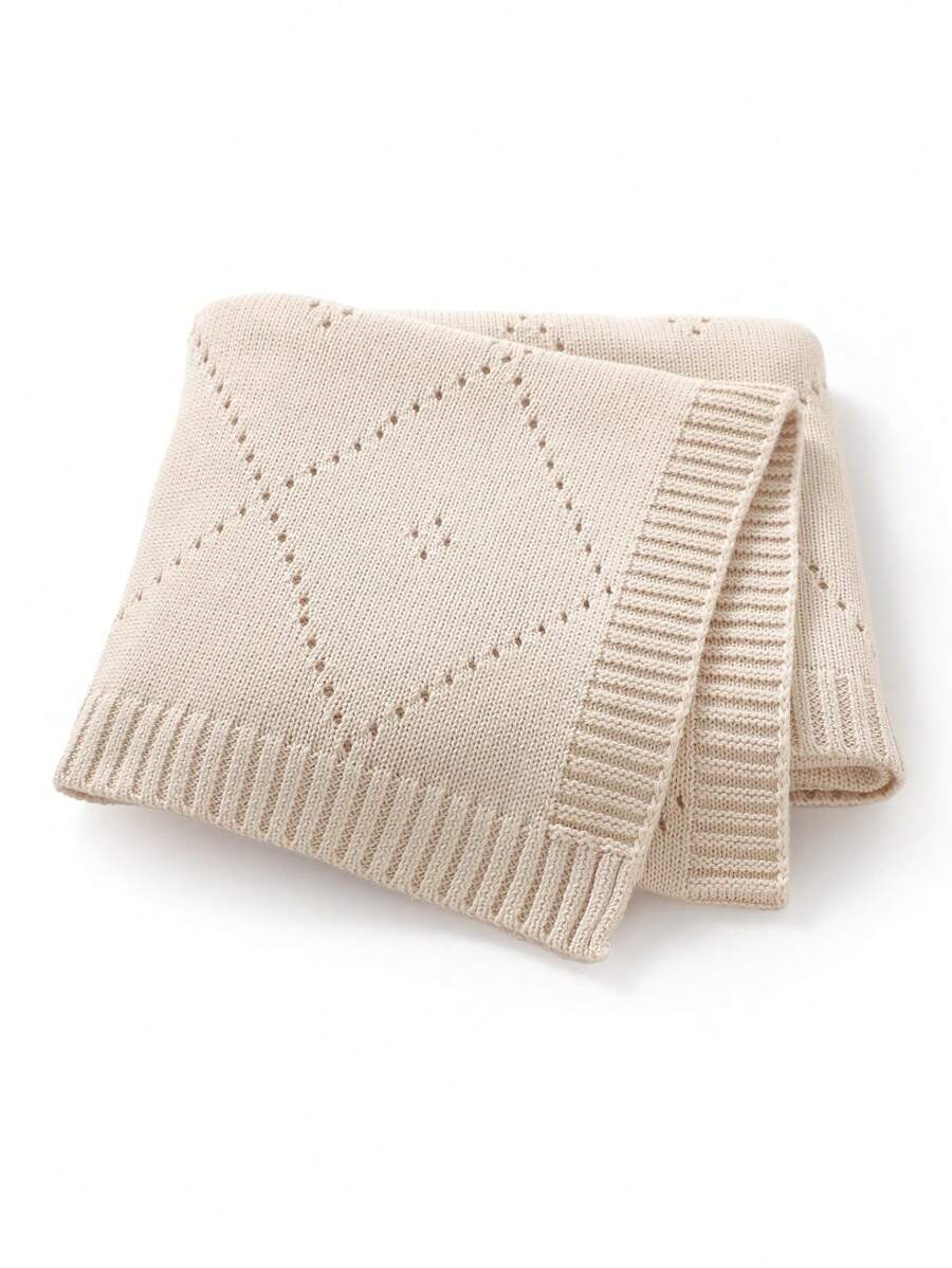 1 件婴儿针织毯，休闲简约儿童毯，四季婴儿襁褓包