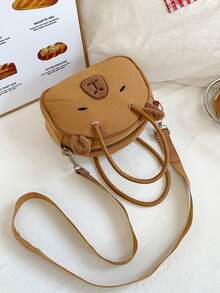 新款时尚水豚贝壳包，卡皮巴拉立体手提包，可爱女生斜挎包，适合初中高中大学生书包。