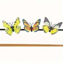 10 Stück, Dekorative Künstliche Schmetterlinge, Einlagige Kunststoff-schmetterlinge