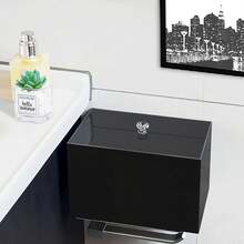Tampon Box For Bathroom, Tampons And Pads Storage Holder, Women Period Organizer Container, Black,8207606 - Blue - View 1
