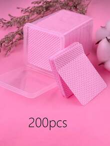 1000/400/200PCS Lint Free Nail Wipes, Nail Polish Remover Pads Eyelash Extension Wipes, Soft Non-Woven Acetone Nail Polish Remover Pads Nail Wipes For Nail Prep And Gel Polish Remover, No Lint Nail Glue Wipes Eyelash Extensions - Pink - View 15