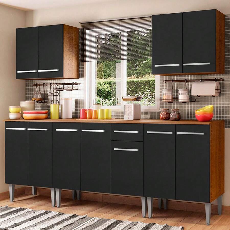 MADESA Baker's Racks - Brown and Black - View 1