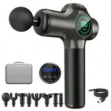 高频按摩枪电动按摩器肌肉放松带 8 个头适用于身体健身筋膜枪、健身房