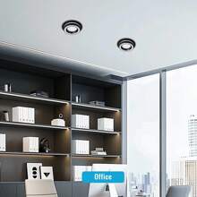 CANMEIJIA GX53 嵌入式吸顶灯，嵌入式壁灯，装饰吸顶灯，嵌入式/表面安装，黑色/白色可选，带/不带灯泡，铝制材料，兼容 GX53 灯泡，适用于商店、书房、卧室、客厅、咖啡厅、展厅、画廊、博物馆、走廊、入口，根据需要选择颜色