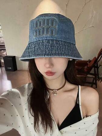 1 pieza Sombrero de pescador unisex con bloqueo de color y decoración de letras, estilo callejero versátil para primavera/verano, ciberpunk sexy, moda Y2K, estética elegante, colores brillantes y vibrantes, sombrero de sol plegable casual adecuado para uso diario, viajes, senderismo, playa, festivales de música, cosplay, vuelta al colegio
