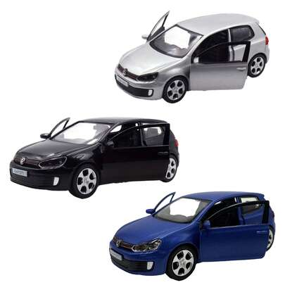 Volkswagen 1:36 Scale Diecast  Golf Model Car, Black/Blue/Silver Options, Rear-Wheel Drive, Smooth Gliding, Openable Doors, Detailed Replica, Toy For Boys & Girls, Collectible & Decor, Christmas/Halloween/Birthday Gift