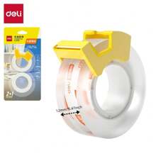 DELI 2 卷透明胶带，带分配器，透明胶带卷，办公胶带补充装，适用于办公桌、工艺品、礼品包装、文具、学校用品 - 無色 - 查看 13