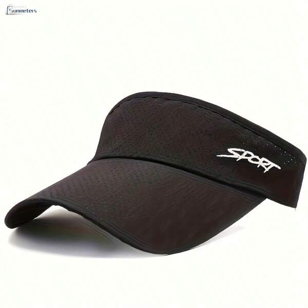 1 Women's Summer Sun Hat - Breathable Polyester, Hollow Top Design, Suitable For Running And Outdoor Activities, Available In White, Pink, Black And Other Colors