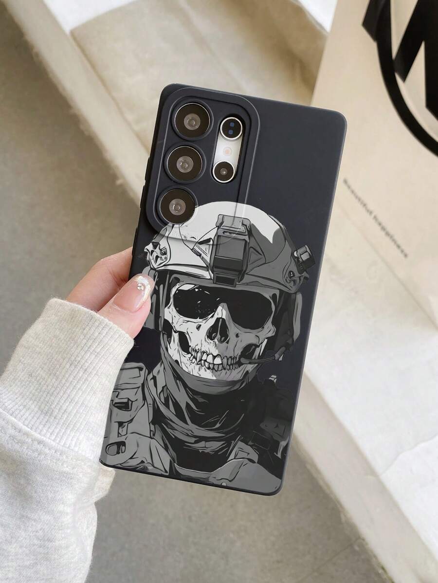 1 件创意宇航员骷髅黑眼防震 TPU 材质手机壳，可作为节日礼物，兼容三星、Nothing、Pixel、INFINIX、Redmi 系列手机，防水防摔防刮 - 彩色 - 查看 1