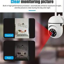 1080P High-Definition Wireless Security Camera, 2.4G Wireless WIFI 2-Megapixel Closed-Circuit Television Surveillance Camera, Rotatable And Tiltable 355°, App Control, USB Power Supply, No Battery Required, With Motion Detection Function - Multicolor - View 6